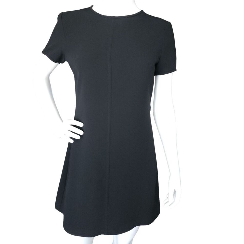 Banana Republic Little Black Dress Short Sleeve Sheath Dress Back Zipper